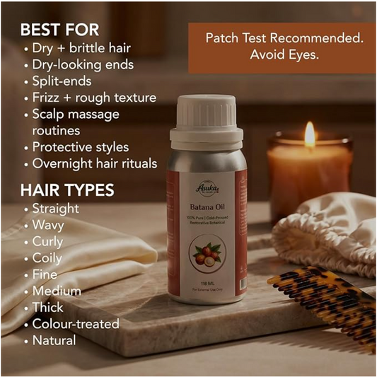 Asuka Batana Oil for Hair & Scalp – 100% Pure | 118ml