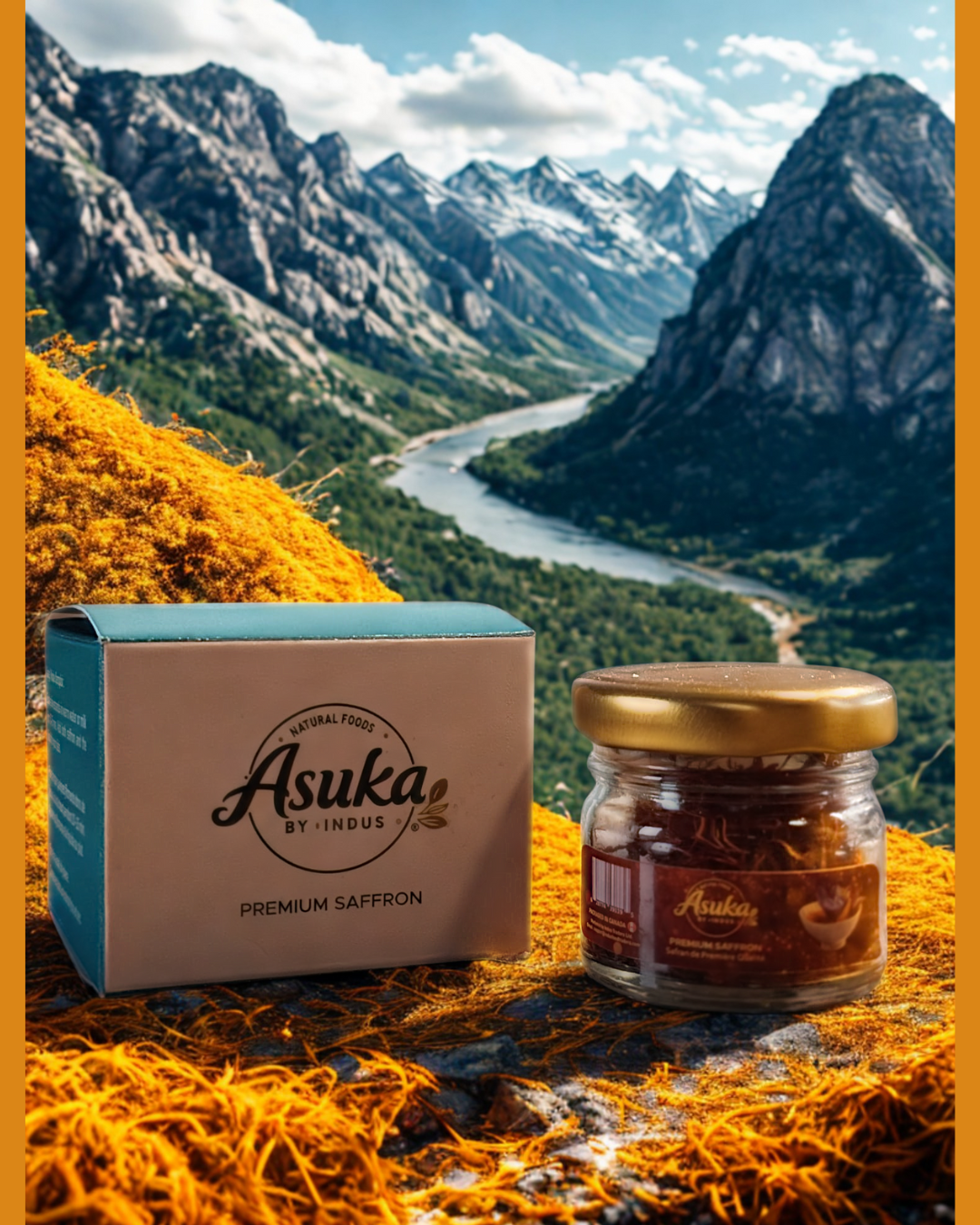 Asuka Saffron – 2g Premium Grade A+ Threads – Hand-Harvested in Kashmir Valley, India – Pure Saffron in Glass Jar for Cooking, Tea & Wellness