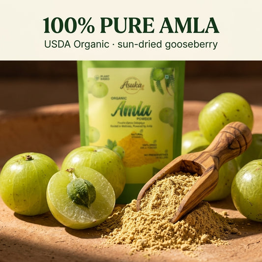 Asuka amla powder — pure, potent and made from whole-fruit Indian gooseberry
