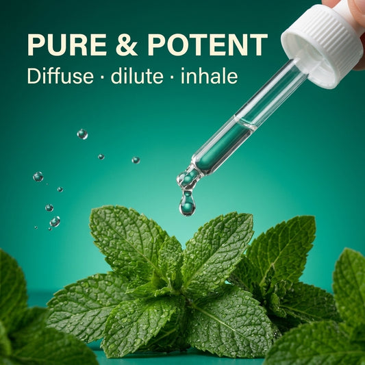 Ways to use Asuka peppermint essential oil — diffuse, dilute, or inhale
