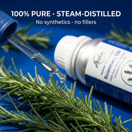 Asuka rosemary oil — pure, therapeutic-grade quality for scalp and hair care