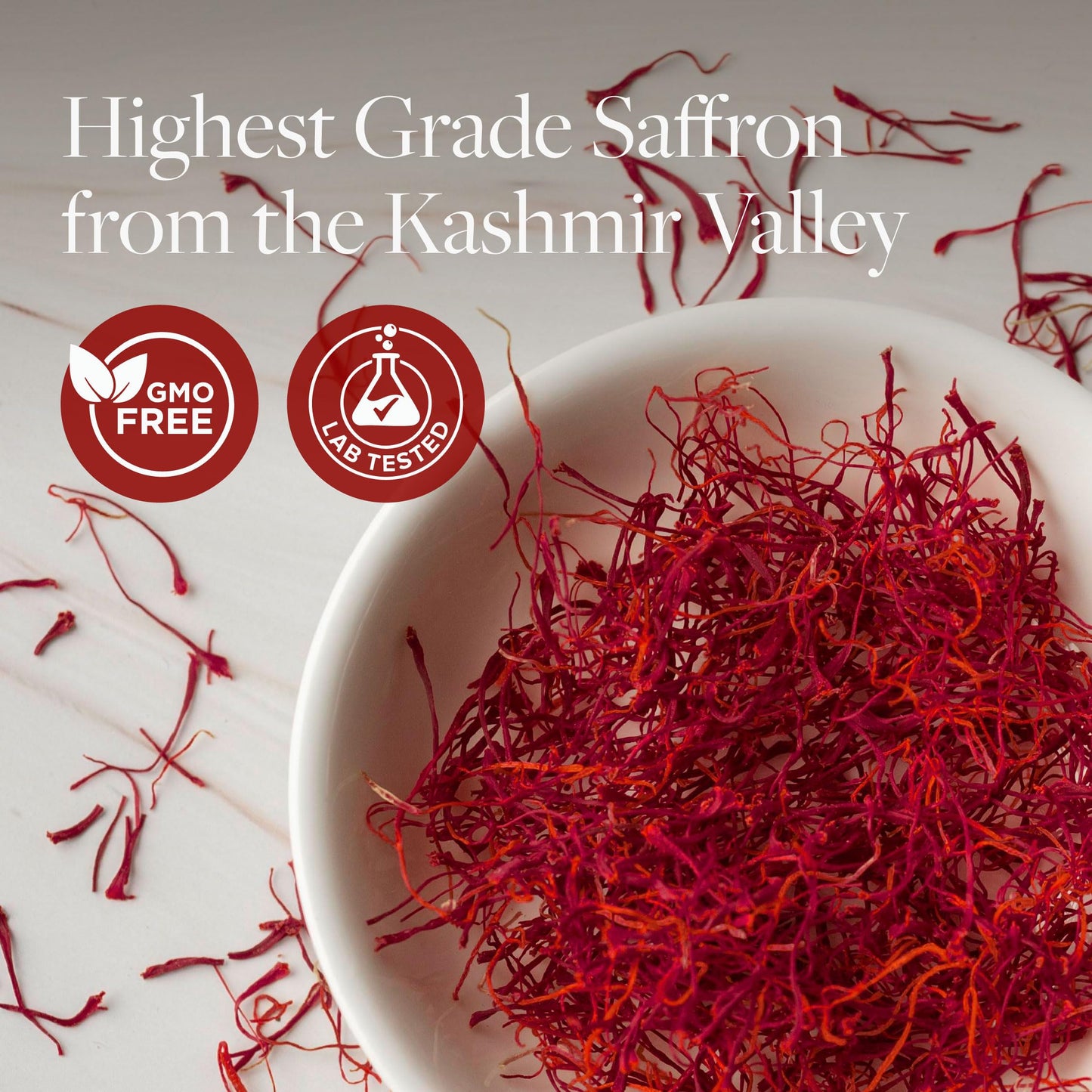 Asuka Saffron – 2g Premium Grade A+ Threads – Hand-Harvested in Kashmir Valley, India – Pure Saffron in Glass Jar for Cooking, Tea & Wellness