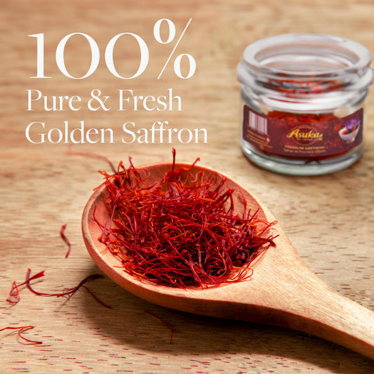 Asuka Saffron – 2g Premium Grade A+ Threads – Hand-Harvested in Kashmir Valley, India – Pure Saffron in Glass Jar for Cooking, Tea & Wellness