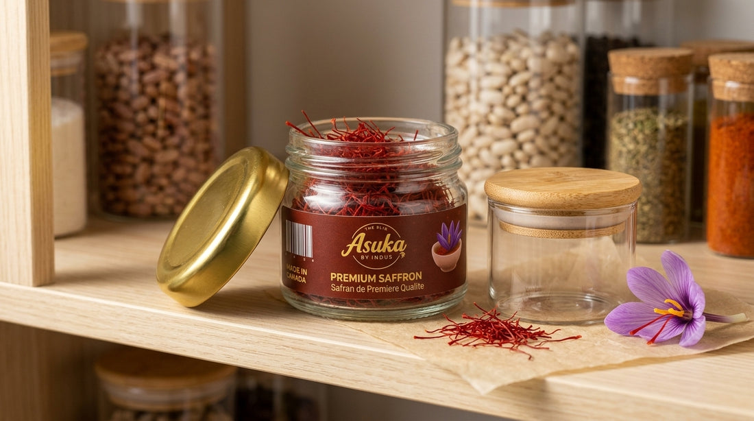 Asuka Kashmiri saffron styled for a blog feature — How to Store Saffron (and Revive Tired Threads)