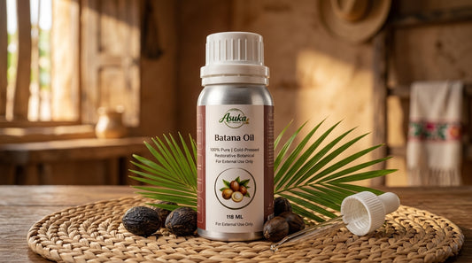 Asuka batana oil styled for a blog feature — The Story of Batana Oil: Honduras' Best-Kept Hair Secret