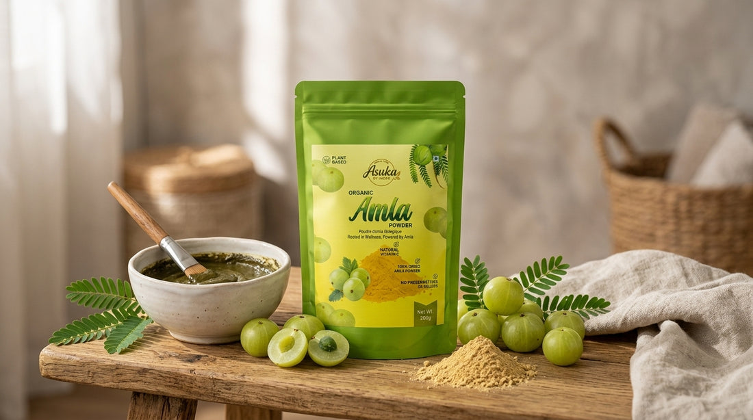 Asuka organic amla powder styled for a blog feature — The Ultimate DIY Amla Powder Mask for Radiant Skin and Strong Hair