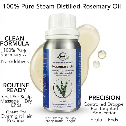 Asuka Rosemary Oil for Hair & Scalp – 100% Pure | 118ml