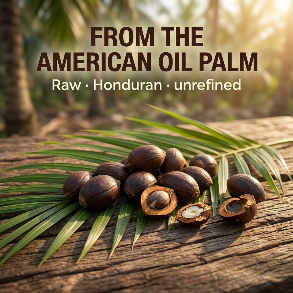 Asuka batana oil — sourced from the American oil palm of Honduras