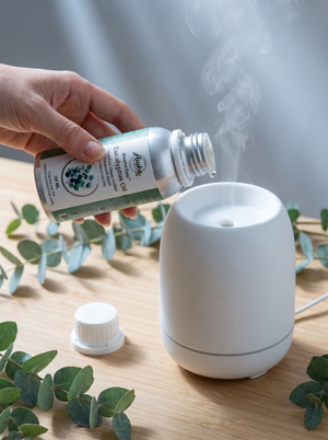 Adding Asuka Eucalyptus Oil to a diffuser