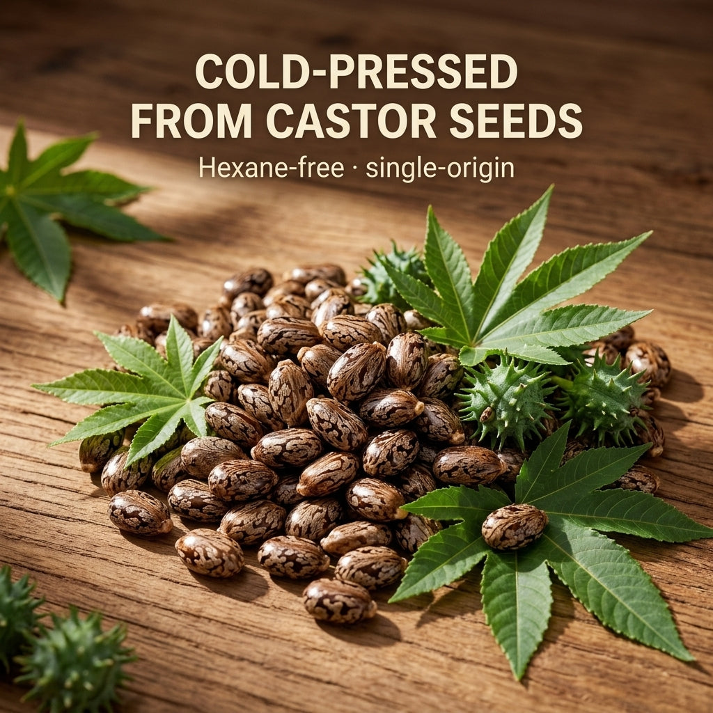 Asuka organic castor oil — cold-pressed from castor seeds
