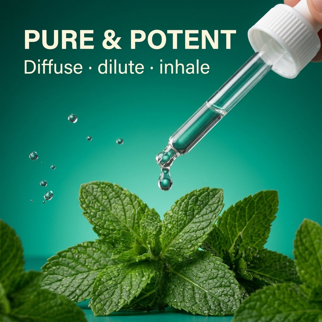 Ways to use Asuka peppermint essential oil — diffuse, dilute, or inhale