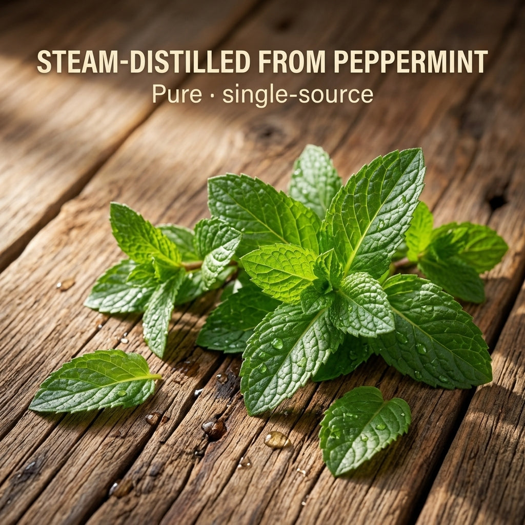 Asuka peppermint oil — steam-distilled from fresh peppermint leaves